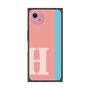 プレミアムスクエアケース［ オリジナル - initial color line - H pink ］