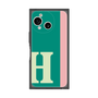 プレミアムスクエアケース［ オリジナル - initial color line - H green ］