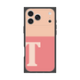 プレミアムスクエアケース［ オリジナル - initial two tone - T pink ］
