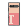 プレミアムスクエアケース［ オリジナル - initial two tone - T pink ］
