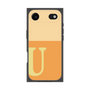 プレミアムスクエアケース［ オリジナル - initial two tone - U orange ］