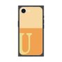 プレミアムスクエアケース［ オリジナル - initial two tone - U orange ］