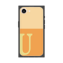 プレミアムスクエアケース［ オリジナル - initial two tone - U orange ］