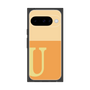 プレミアムスクエアケース［ オリジナル - initial two tone - U orange ］