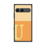 プレミアムスクエアケース［ オリジナル - initial two tone - U orange ］