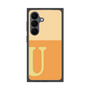 プレミアムスクエアケース［ オリジナル - initial two tone - U orange ］