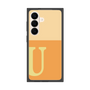 プレミアムスクエアケース［ オリジナル - initial two tone - U orange ］