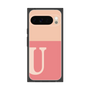 プレミアムスクエアケース［ オリジナル - initial two tone - U pink ］