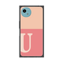プレミアムスクエアケース［ オリジナル - initial two tone - U pink ］