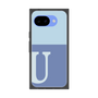 プレミアムスクエアケース［ オリジナル - initial two tone - U blue ］