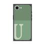 プレミアムスクエアケース［ オリジナル - initial two tone - U green ］