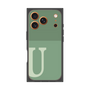 プレミアムスクエアケース［ オリジナル - initial two tone - U green ］