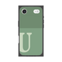 プレミアムスクエアケース［ オリジナル - initial two tone - U green ］