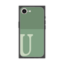 プレミアムスクエアケース［ オリジナル - initial two tone - U green ］