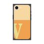 プレミアムスクエアケース［ オリジナル - initial two tone - V orange ］