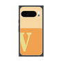 プレミアムスクエアケース［ オリジナル - initial two tone - V orange ］