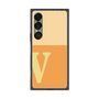 プレミアムスクエアケース［ オリジナル - initial two tone - V orange ］