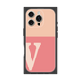 プレミアムスクエアケース［ オリジナル - initial two tone - V pink ］