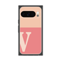 プレミアムスクエアケース［ オリジナル - initial two tone - V pink ］