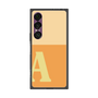 プレミアムスクエアケース［ オリジナル - initial two tone - A orange ］