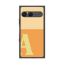 プレミアムスクエアケース［ オリジナル - initial two tone - A orange ］