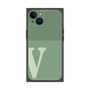 プレミアムスクエアケース［ オリジナル - initial two tone - V green ］