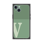 プレミアムスクエアケース［ オリジナル - initial two tone - V green ］