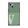 プレミアムスクエアケース［ オリジナル - initial two tone - V green ］