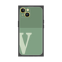プレミアムスクエアケース［ オリジナル - initial two tone - V green ］