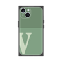 プレミアムスクエアケース［ オリジナル - initial two tone - V green ］