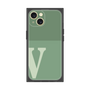 プレミアムスクエアケース［ オリジナル - initial two tone - V green ］