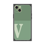 プレミアムスクエアケース［ オリジナル - initial two tone - V green ］