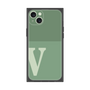 プレミアムスクエアケース［ オリジナル - initial two tone - V green ］