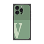 プレミアムスクエアケース［ オリジナル - initial two tone - V green ］