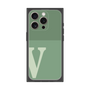 プレミアムスクエアケース［ オリジナル - initial two tone - V green ］