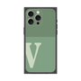 プレミアムスクエアケース［ オリジナル - initial two tone - V green ］