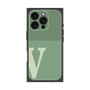 プレミアムスクエアケース［ オリジナル - initial two tone - V green ］
