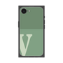 プレミアムスクエアケース［ オリジナル - initial two tone - V green ］