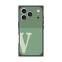 プレミアムスクエアケース［ オリジナル - initial two tone - V green ］