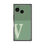 プレミアムスクエアケース［ オリジナル - initial two tone - V green ］
