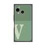 プレミアムスクエアケース［ オリジナル - initial two tone - V green ］