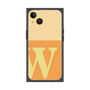 プレミアムスクエアケース［ オリジナル - initial two tone - W orange ］