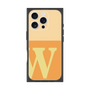 プレミアムスクエアケース［ オリジナル - initial two tone - W orange ］