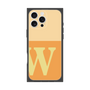 プレミアムスクエアケース［ オリジナル - initial two tone - W orange ］