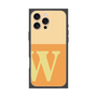 プレミアムスクエアケース［ オリジナル - initial two tone - W orange ］