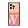 プレミアムスクエアケース［ オリジナル - initial two tone - W pink ］