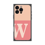 プレミアムスクエアケース［ オリジナル - initial two tone - W pink ］