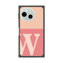 プレミアムスクエアケース［ オリジナル - initial two tone - W pink ］