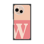 プレミアムスクエアケース［ オリジナル - initial two tone - W pink ］