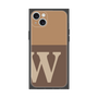 プレミアムスクエアケース［ オリジナル - initial two tone - W brown ］